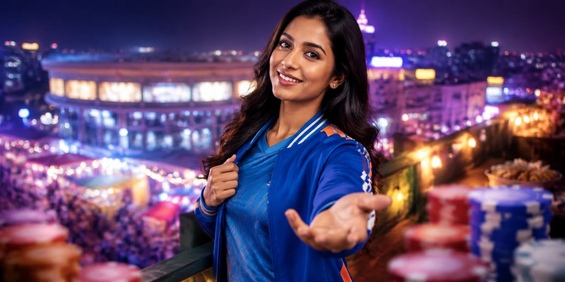 User placing sports bet on mobile phone in India