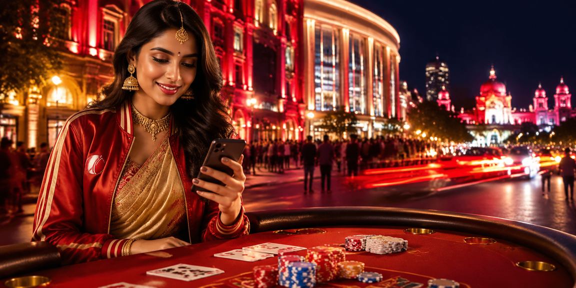Player using mobile to play online Teen Patti game in India